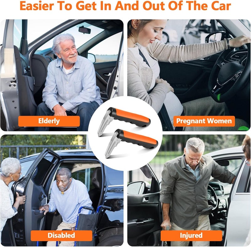 Kaiedos Car Door Handle for Elderly - 2026 New 3-in-1 Car Handle Assist, Auto Cane Portable Vehicle Support Handle Door Assist Bar, Max Load 500 Lbs, Anti-Slip Design (Orange-1-Pack Car Handle) - Image 5
